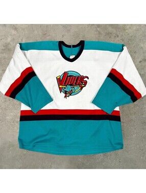 Vintage Detroit Vipers ihl hockey‎ jersey blue white Bauer jersey Men 2XL